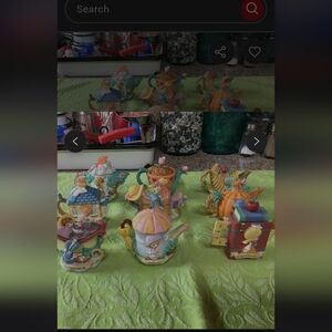 Precious Moments Pastel Teapot Figurine Collection - Multicolor